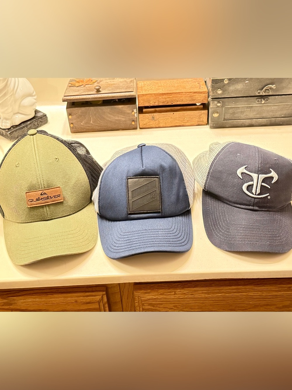 Crazy Bundle (3) SnapBack Trucker Hats! Quicksilver, Hurley & True Timber - EUC!
